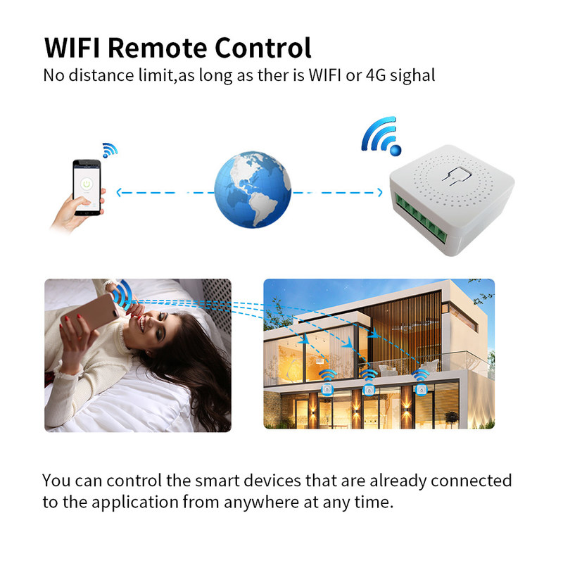 Tuya 16A 10A Wifiスイッチ スマートなブレーカ モジュールのスマートな生命APPリモート・コントロール スイッチ声のリレー タイマー