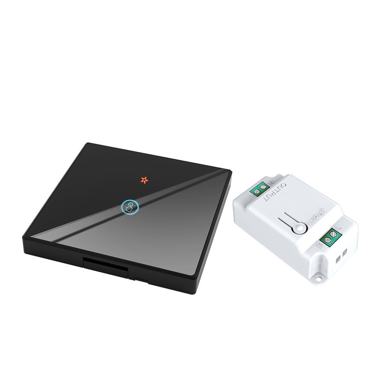 ワイヤレスリモコンスイッチ 細かいスマートブレーカー付き テンプレートガラスパネル