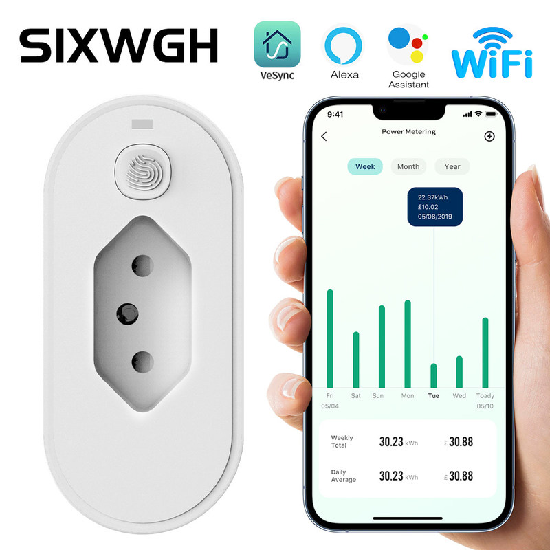 16A 10Aのスマートな屋外のソケットの耐火性のPCの声制御Wifiの壁のソケット