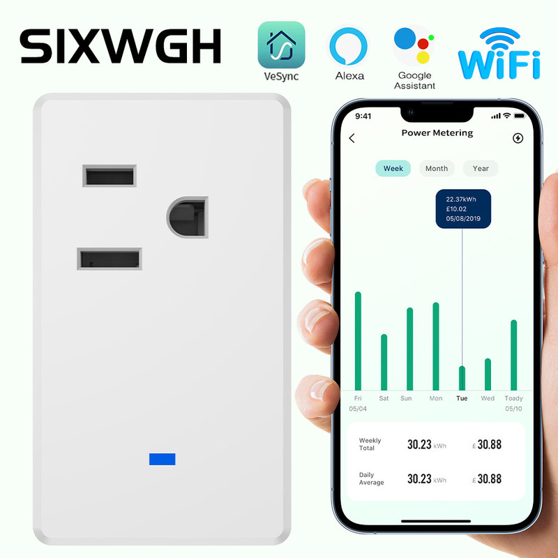 FCCは壁のWifiのソケット2200W 50*50*84mmの電源のTuya Zigbeeのソケットを証明した