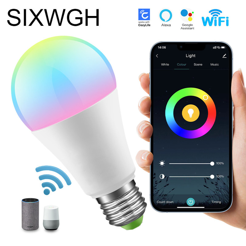 世帯の落書きBluetooth RGB 	Wifi LEDの球根9Wの球根の大気の装飾ライト