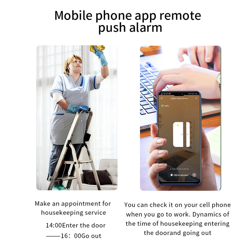 落書きスマートな警報センサーのドアの磁気ZigBeeの理性的な無線ドアの窓センサー