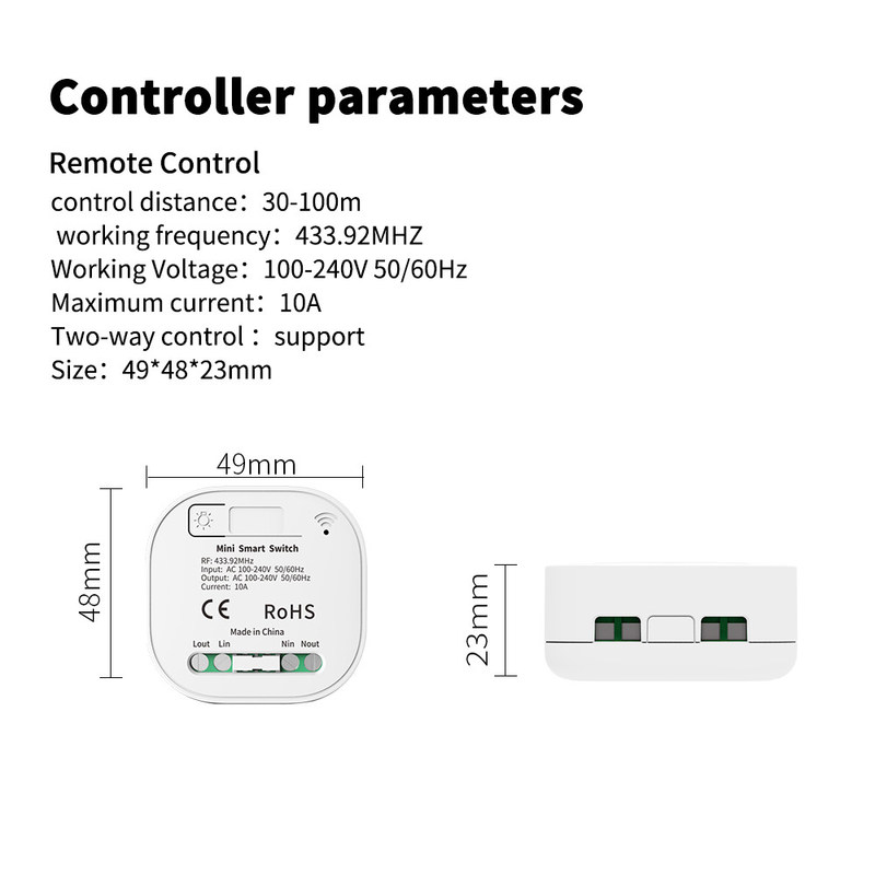 2a 250v Whz01 Zigbeeのスマートなスイッチは丸かどの断続器Rf433 Homekitのより薄暗いスイッチを