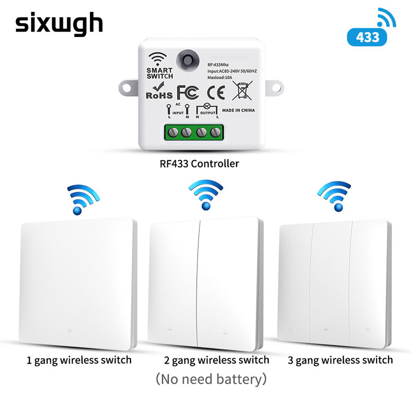 ワイヤレスリモコン スイッチ コントローラーと受信機は tuya モジュールのサポート Google アレクサ音声制御とマッチ