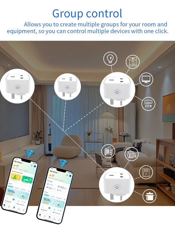 tuya wifi スマートソケット リモート&ボイス コントロールプラグ スケジューリングと自動化機能 アレクサの音声制御をサポート
