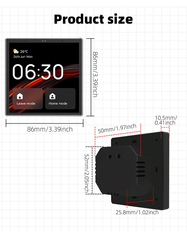 幅広い範囲 スマートディスプレイコントローラ スマートホームタッチ画面 パネル 多種プロトコル 機能 組み込みのバイオス機能