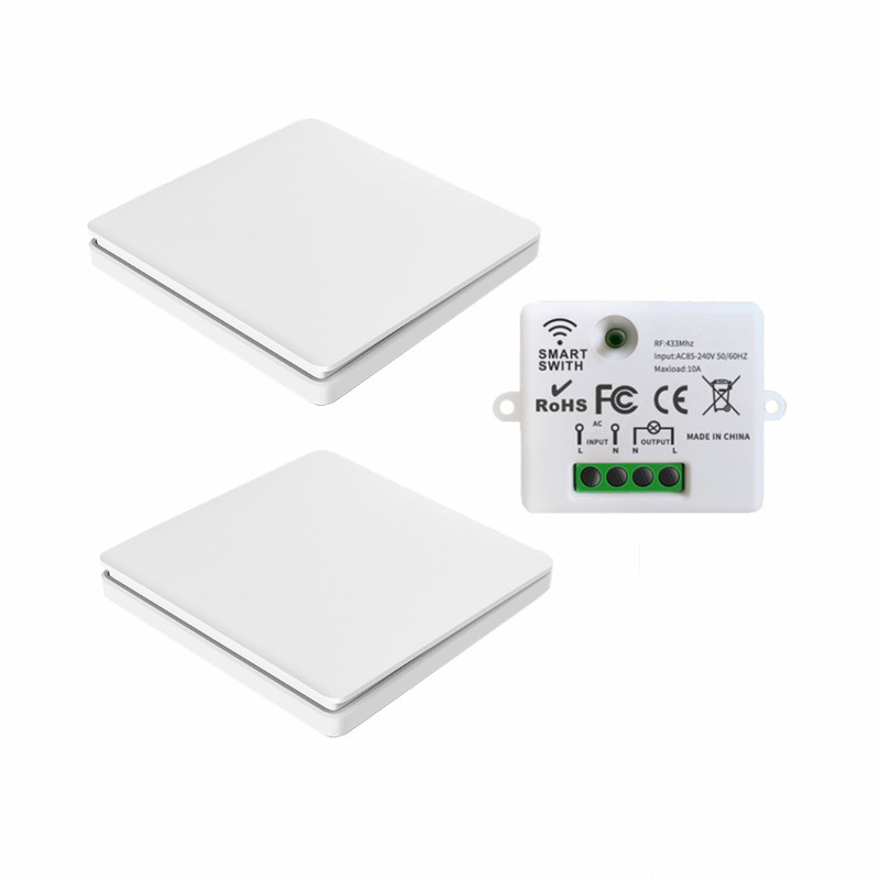 ABS無線リモコンスイッチ 86*86*32mm 簡単操作のため,バッテリー不要 複数の制御シーンオプションをサポートします.