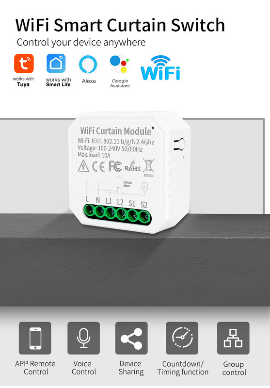 Wi-Fi スマートスイッチ リモート&ボイス制御 スケジューリングと自動化,エネルギーモニタリング,簡単なインストールとセットアップ