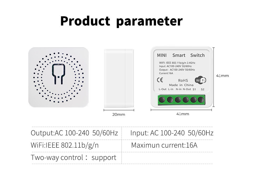 ミニスマートブレーカー 信頼性の高いスマートソリューション - Wi-Fi対応標準 - コンパクトデバイス bset 古い回路をリフィットする選択