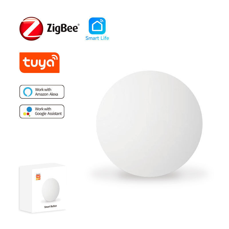 SIXWGH Tuya ZigBee スマートボタン スイッチ ワイヤレスリモートコントロール ワンキーマルチシーンコントローラー Androidスマートホーム対応