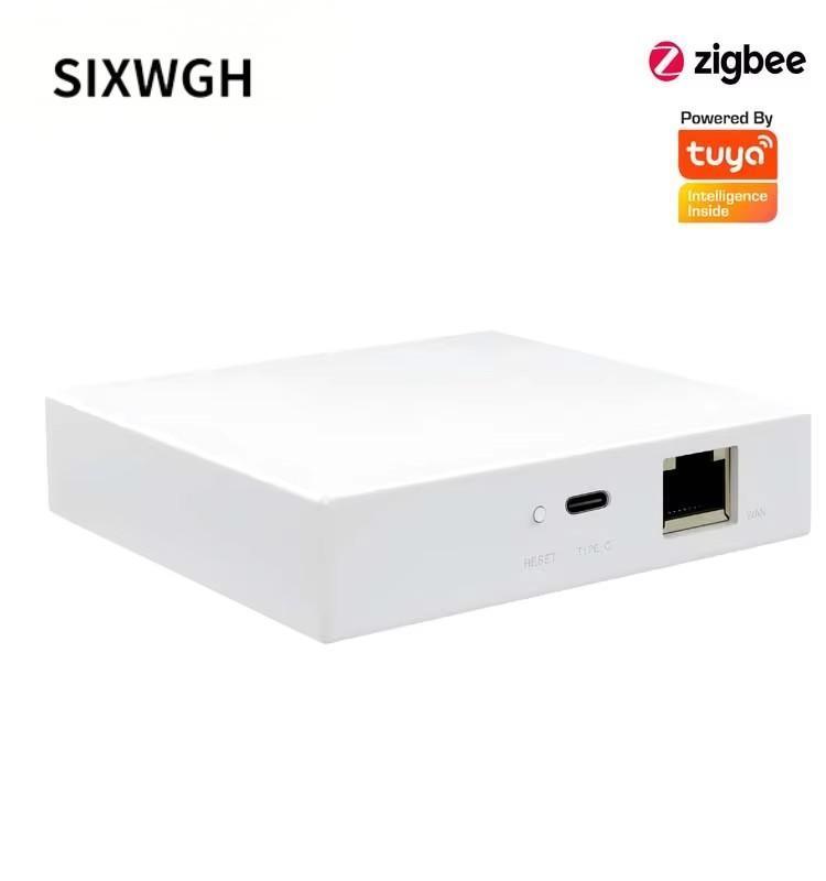 SIXWGH 3-in-1 スマートホームゲートウェイ：Zigbeeハブ + WiFiルーター + 音声コントロールセンター Apple Google Home Alexa & Tuya対応
