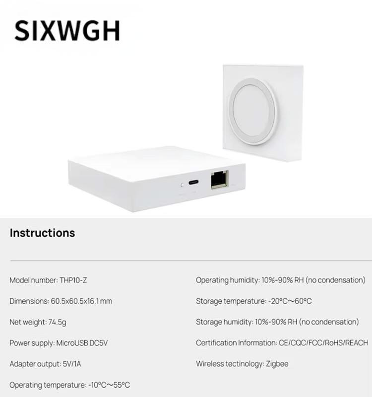 SIXWGH 3-in-1 スマートホームゲートウェイ：Zigbeeハブ + WiFiルーター + 音声コントロールセンター Apple Google Home Alexa & Tuya対応