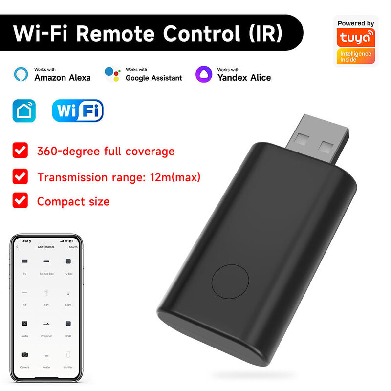 SIXWGH アレクサ/グーグルホームアプリ制御付きのユニバーサルIRWiFiリモコン トゥヤOS ホテルRVスマートホームハブ向け回転可能なデザイン