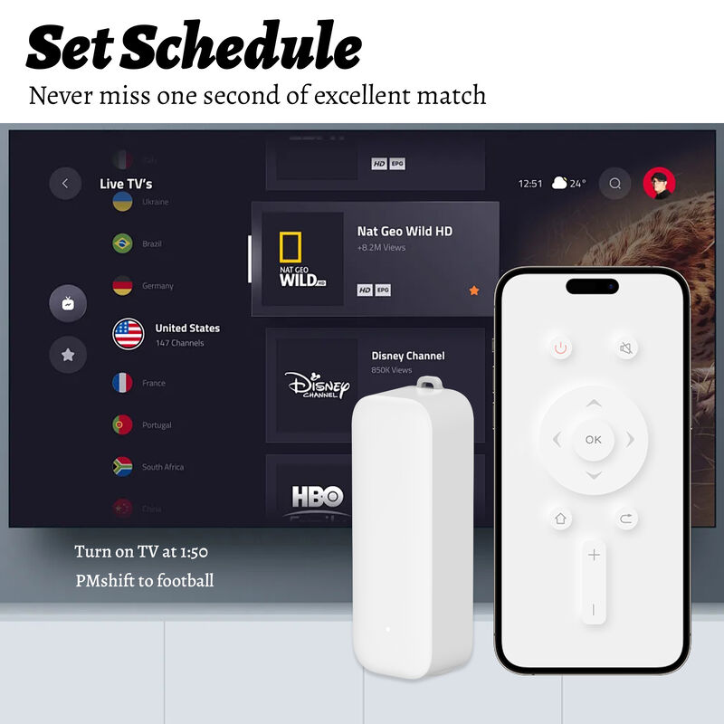 SIXWGH ユニバーサルスマートIRリモートコントロール (Zigbeeハブ付き) Alexa & Google Homeアプリ対応 ホテル利用可能 回転デザイン