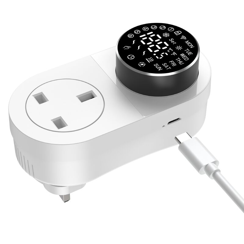 SIXWGH スマートWi-Fi プラグイン温度調節器 16A LEDスクリーン APP/音声リモコン制御 暖房冷却 NTCセンサー ホーム アクアリウム