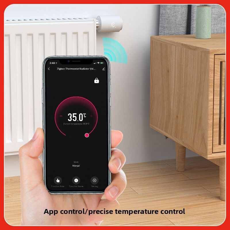 SIXWGH Tuya Zigbee & Wi-Fi スマートLCDタッチスクリーンサーモスタットラジエーターバルブ プログラム可能な温度制御 APP ボイス エコホーム