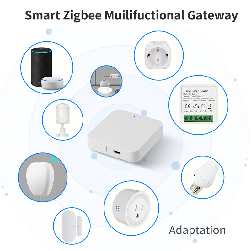 SIXWGH スマート Zigbee 多機能ゲートウェイ ホームオートメーション ミニハブ Wi-Fi & Bluetooth プロトコル対応 音声コントロール セキュアリモート