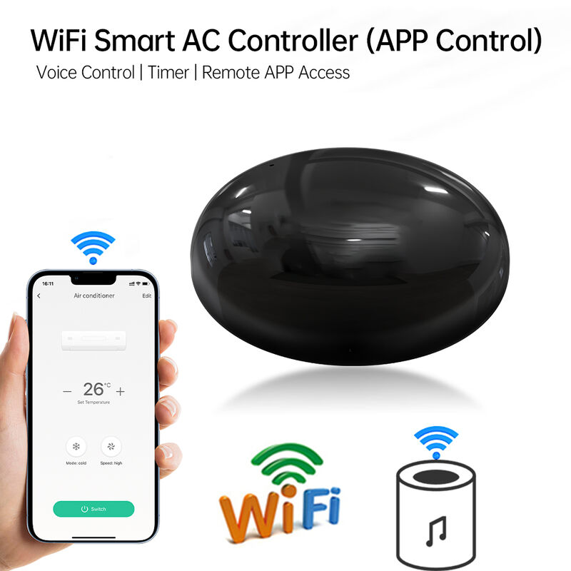 SIXWGH スマートホーム WiFi音声コントロール エアコン Alexa Google Home Tuyaアプリ互換 ユニバーサル赤外線 Type-C給電 IR