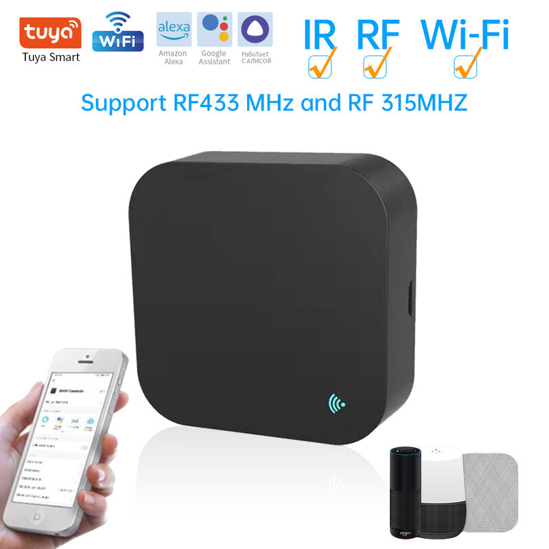 SIXWGH ユニバーサル リモコン アレクサ/グーグルホームボイス 433/315MHz AC/TV/カーテン/ライト APP コントロール WiFi IR+RF CE 認証