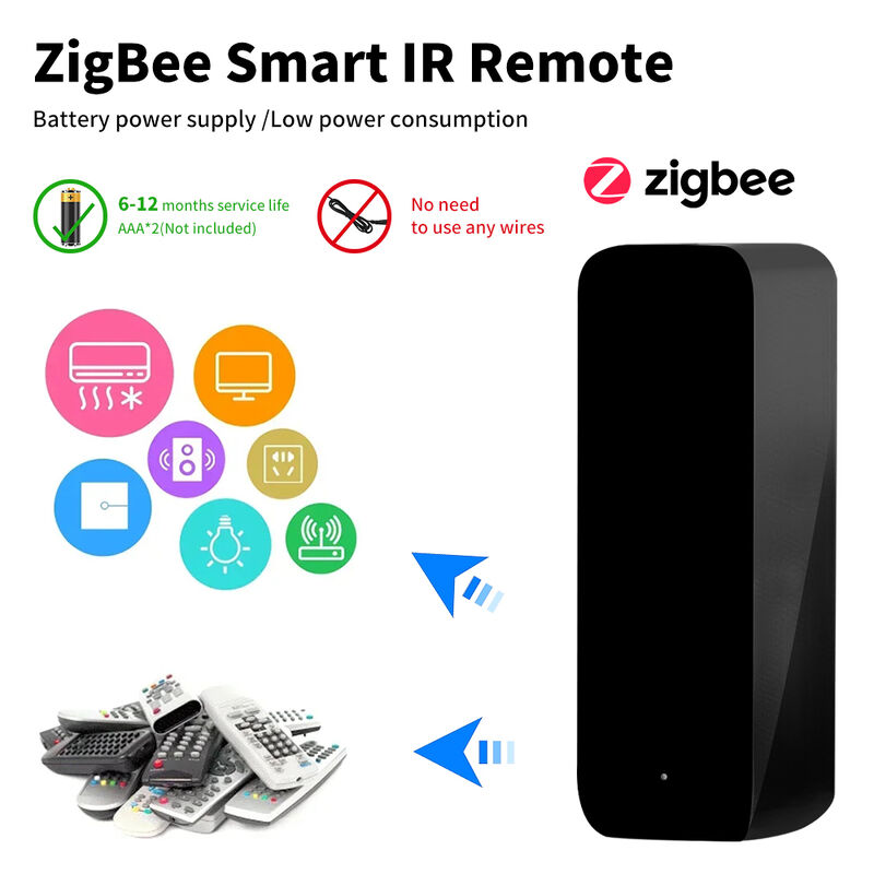 SIXWGH 最新 TuyaZigbee スマート IR リモート コントロール ユニバーサル AC/TV ブラスター Alexa Google Home 互換性 バー ガレージ カー バッテリー