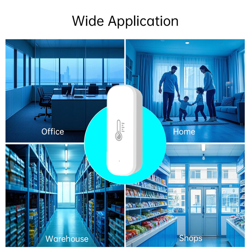 SIXWGH Tuya WiFi スマート温度湿度センサー アレクサ/グーグル 音声制御 30日間のデータストレージ 家電用の電気