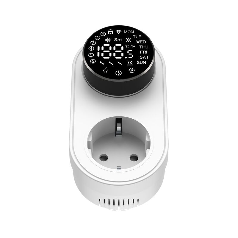スマートダブルモード 16A 100-240V 温度コントローラ アレクサ/WiFi接続性 電源ソケットプラグ用のLEDノブテンプアラーム