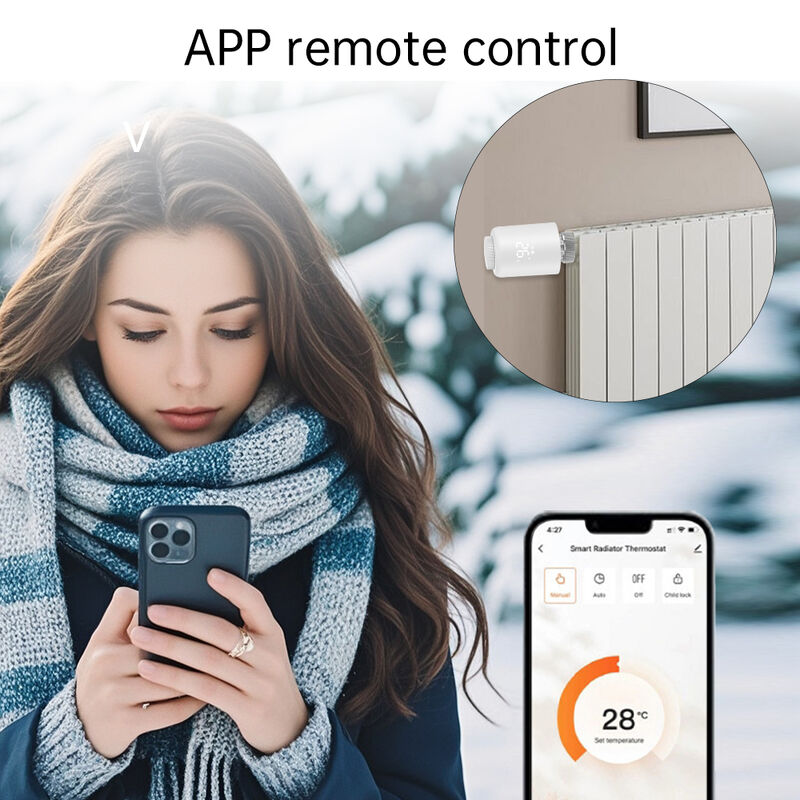SIXWGH Tuya Zigbee 3.0 TRVL スマートサーモスタット OLED ラジエーターアクチュエータバルブ プログラマブル温度コントローラー Android Flip Home