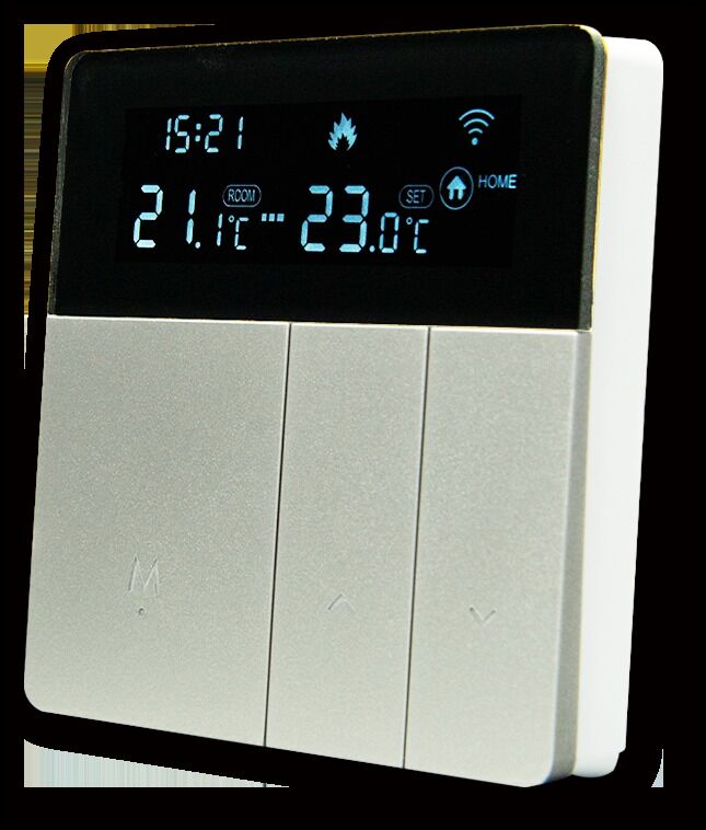 SIXWGH スマートWiFi サーモスタット ツヤ アプリ 音声制御 16A 負荷液晶 プログラム可能な温度コントローラ 電気床ホテル用