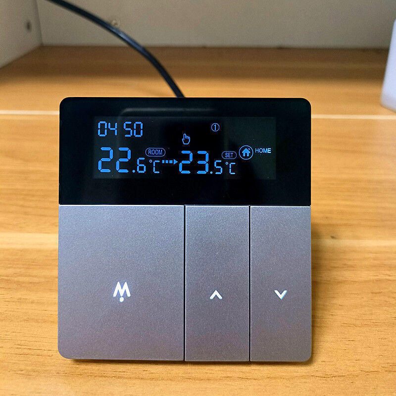 SIXWGH スマートWiFi サーモスタット ツヤ アプリ 音声制御 16A 負荷液晶 プログラム可能な温度コントローラ 電気床ホテル用