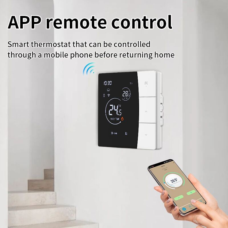 SIXWGH スマートWiFi テルモスタット ホテル用 ツヤ アプリ 音声制御 電気床暖房 16A 負荷 LCD 温度コントローラ