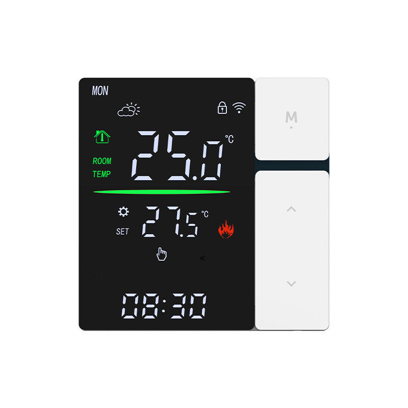 SIXWGH スマートWiFiサーモスタットコントローラー 水暖房用 LEDタッチスクリーン 温度制御 電気床/壁 RVガレージ用