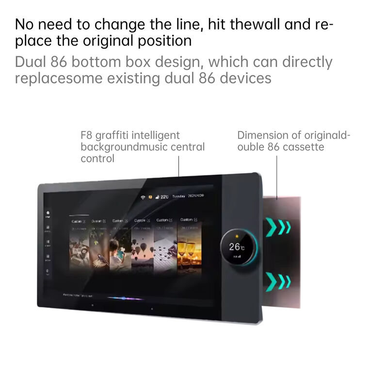 SIXWGH 高級アップグレード 10インチ スマートホーム コントロール パネル ツヤ WiFi ジグビーゲートウェイ アプリ 音声 バックグラウンド音楽 マルチシナリオバー