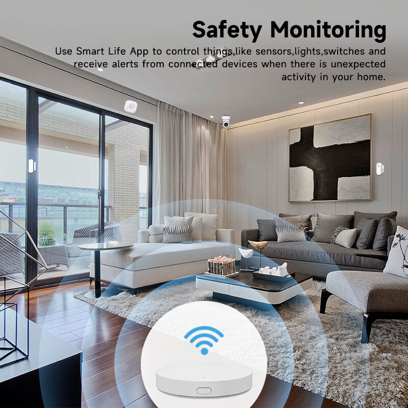 Tuya Multi-Mode Smart Gateway, Zigbee 3.0 & Bluetooth Mesh Hub, Whole House Smart Home Control Center, APP Remote Control, Voice Control with Alexa & Google Assistant, Supports Multiple Sub-Devices
