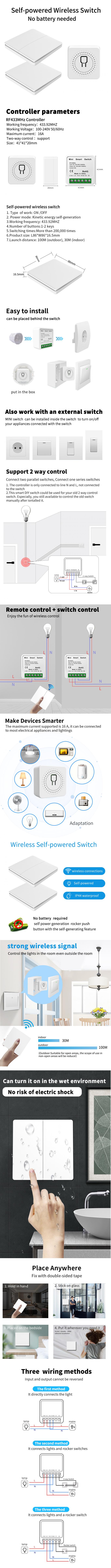 IP44防水Zigbeeスマートなスイッチ2A 250VスマートなボタンHomekit 0